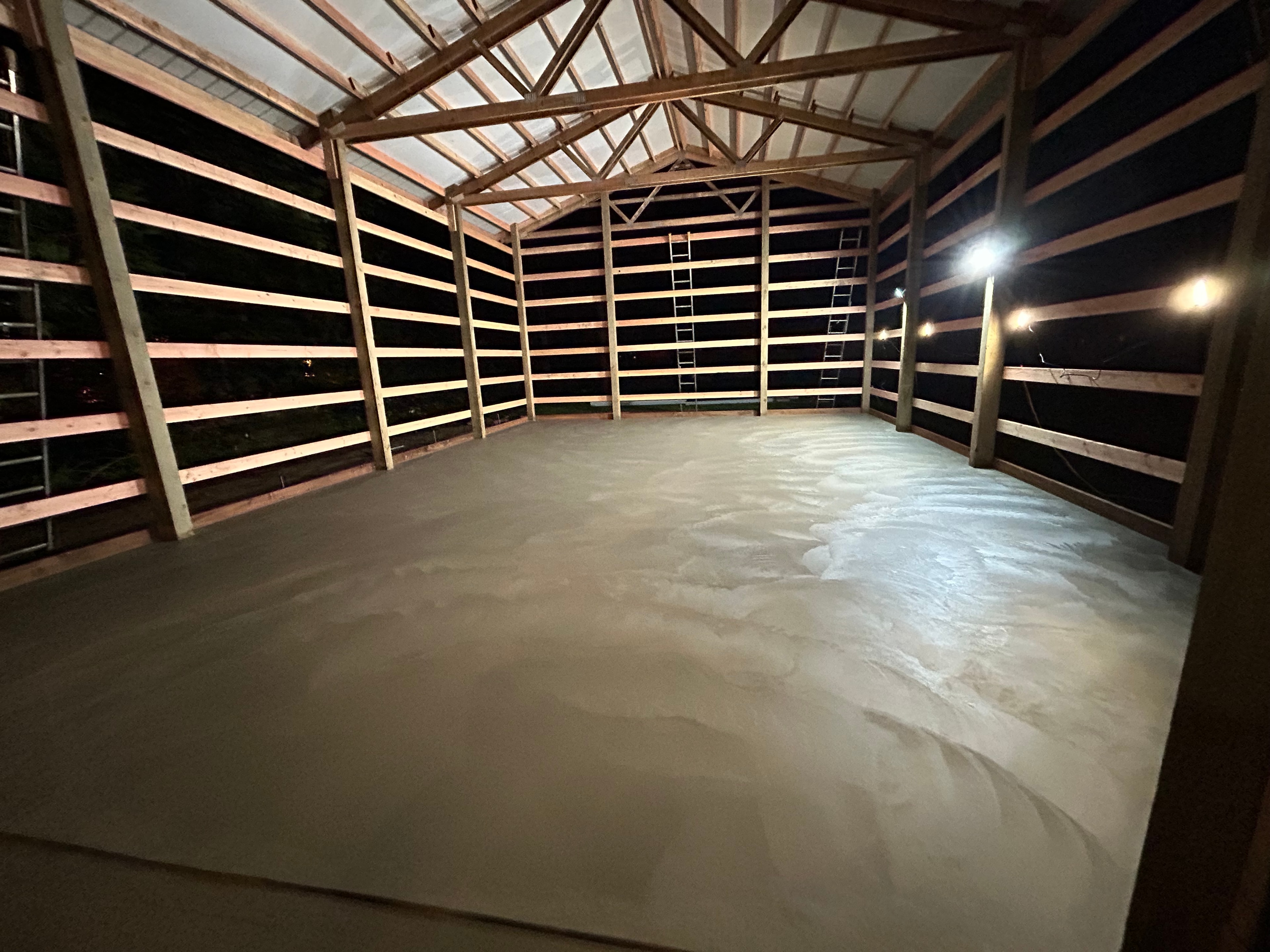 Large commercial concrete foundation slab